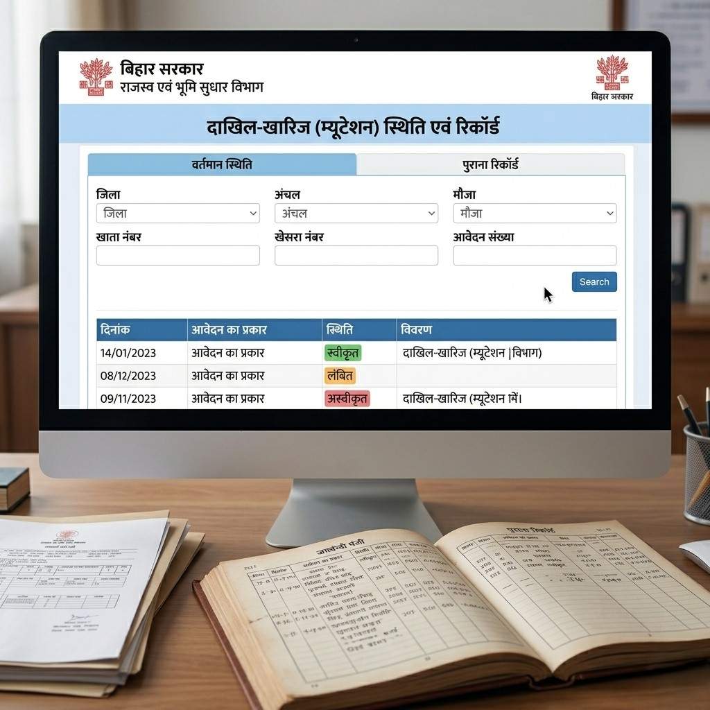दाखिल-खारिज (म्यूटेशन) स्थिति एवं रिकॉर्ड